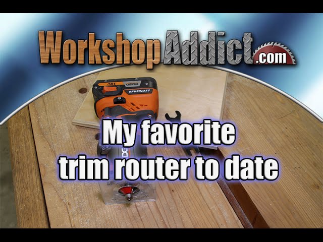 Ridgid Brushless 18 Volt Compact Trim Router Review - R86044B Cordless!