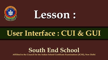 User Interface : CUI and GUI , Cold Booting and Warm Booting | Grade VIII | South End School