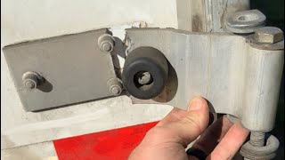 Replacing Dry Van Swing Door Hinges, How To Close Dry Van Swing door Dry Van With Bent Hinges. DIY