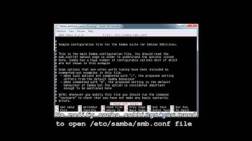 Debian samba install and configuration