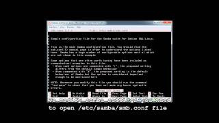 Debian samba install and configuration