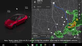 Tesla Adds Weather Radar Map to Intel-Powered Cars