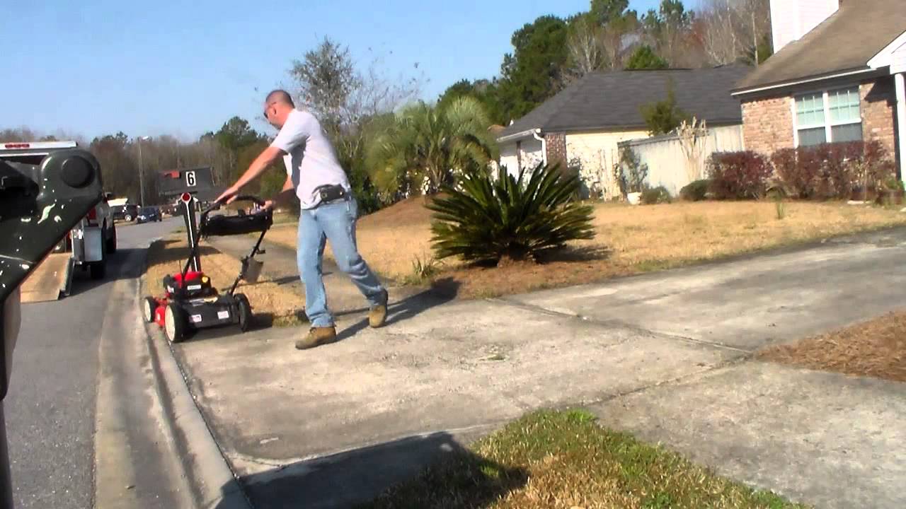 GPS Mile Tracker on a Troy Bilt Push Mower Pine Straw Install Job