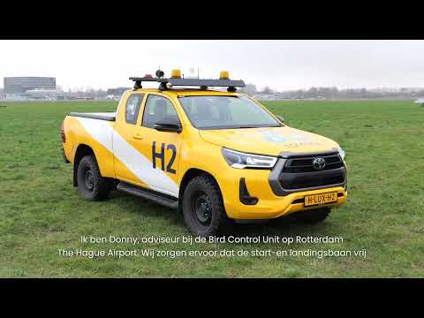 Waterstof pick‑up draait mee in de grondoperatie op Rotterdam The Hague Airport