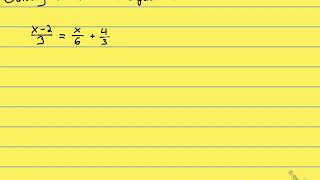 7.5 Notes Example 2 - Solve a Rational Equation
