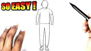 how draw people easy man drawing