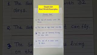 Real World Examples Empty Set