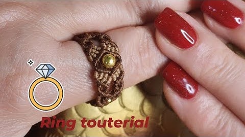 💍RING💍MICRO MACRAME RING touterial EASY & FAST