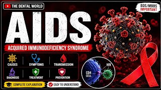 AIDS (HIV) Explained | Structure, Transmission, Pathophysiology, Symptoms, Diagnosis & Treatment | 
