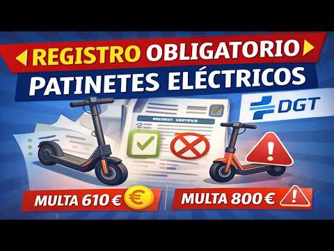 🛴 Mandatory Scooter Insurance 2026 ⚠️ New DGT Law 👮💰 Registration and Fines.