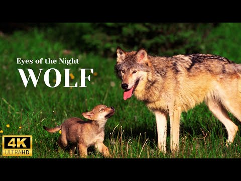 Wolves in 4K Ultra HD - With Bird sounds #wolf #wildlife #4k