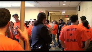 Student Protest at Stony Brook University during Rep. Peter King’s Appearance on the Campus