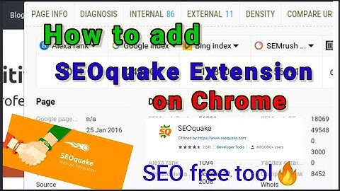 How to add SEO quake extension on chrome| ubersuggest chrome extension
