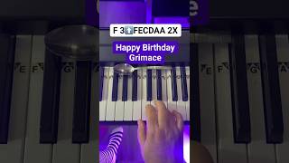 Happy Birthday Grimace Piano Tutorial 🥳🥳🥳 #Shorts #Pianotutorial