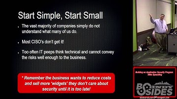 Bsides Indy04 Building an Application Security Program Mike Spaulding