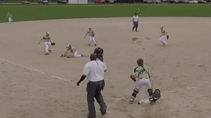 Chris Ogrin with the squeeze bunt