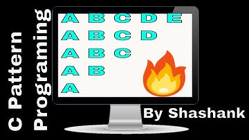 C pattern program (another triangular shape printing)....part-18...In Hindi and English