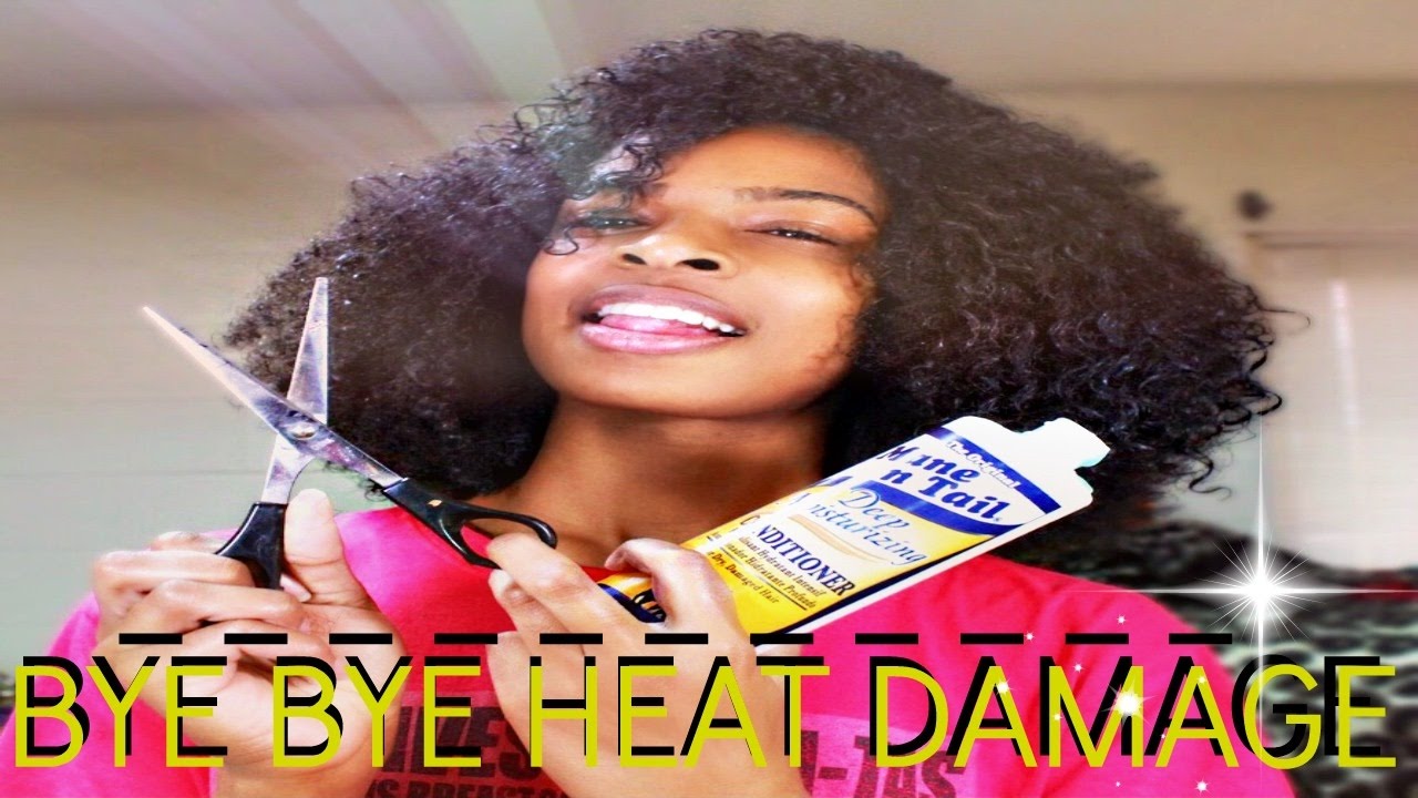 Cutting Off My Heat Damage Natural Hair Iamangeldior Youtube