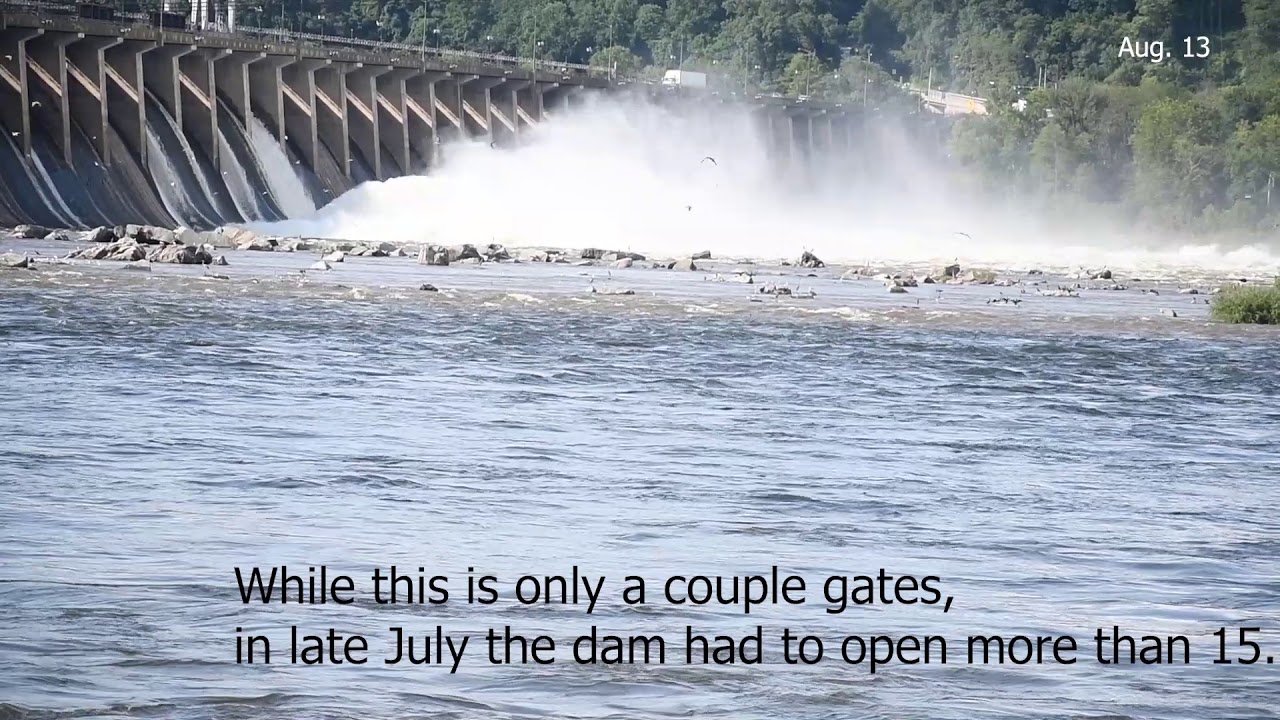 Conowingo Dam opens its gates.