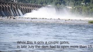 Conowingo Dam opens its gates.