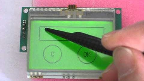 JP Serial DOGM 128-6 Touch Panel Test Video