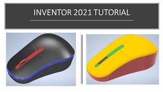 Inventor 2021 Tutorial #194 | 3D Surface mouse design