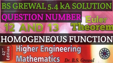 Bs Grewal 5.4 ka questions 12 and 13 ka solution by Rajnish Ranjan
