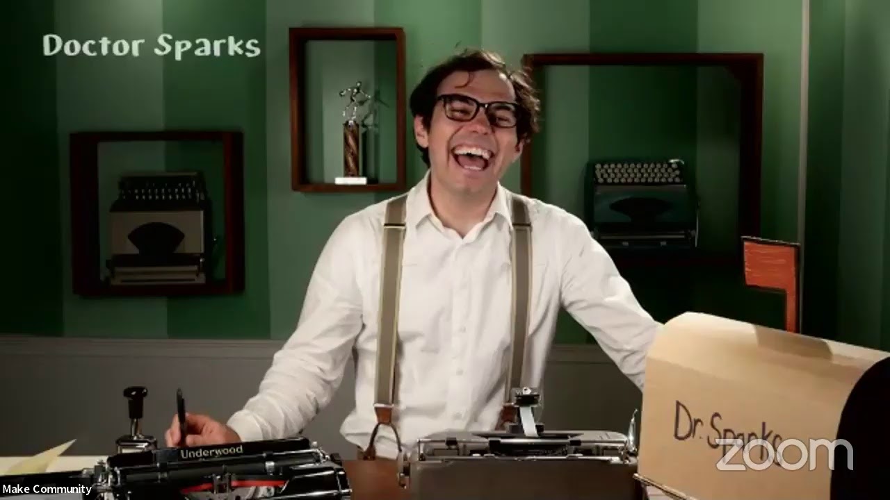Maker Camp Live! - Typewriter Stories 7 with Doctor Sparks and Cecilia Olivera-Hillway