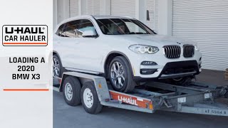 Loading a 2020 BMW X3 On a U-Haul Car Hauler