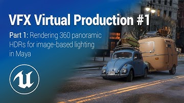 Fully-Animated Virtual Production (1 of 5).  Rendering 360 panoramic HDRs in Unreal Engine