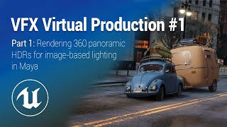 Fully-Animated Virtual Production (1 of 5).  Rendering 360 panoramic HDRs in Unreal Engine