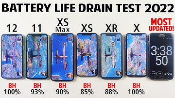 iPhone 12 vs iPhone 11 vs iPhone XS Max vs XS vs XR vs X Battery Life DRAIN Test 2022! Who win