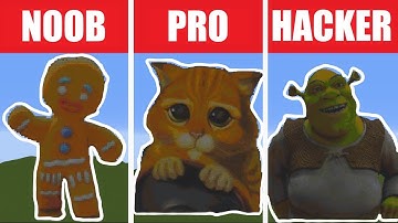 Pixel Art (NOOB vs PRO vs HACKER) Shrek in minecraft