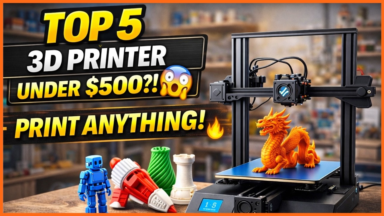 Top 5 Best 3D Printer Under 500 🔥 | Beginner Friendly! (Full Test ...