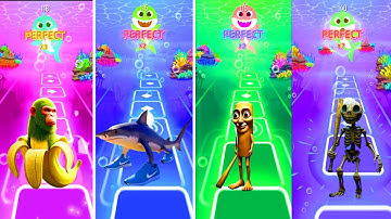 CHIMPANZINI BANANINI vs TRALALERO TRALALA vs TUNG TUNG TUNG SAHUR vs BRAINROT EXTINCTION TILES HOP