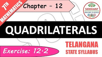 EXERCISE 12.2 | TS-CLASS 7TH-MATHS-CHAPTER 12-QUADRILATERALS||