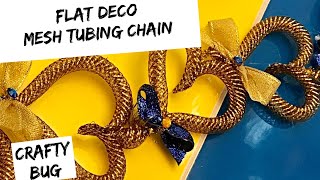 FLAT DECO MESH TUBING HOMECOMING MUM HEART CHAIN version 3**; how to make braids and chains