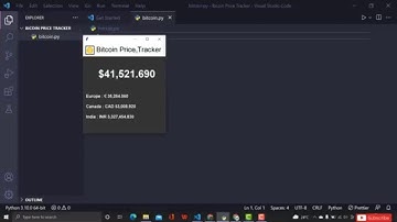 How to make a Real time Bitcoin Price Tracker using Python | Python Projects