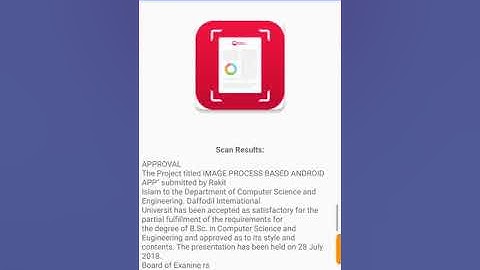 Image Processing based android app