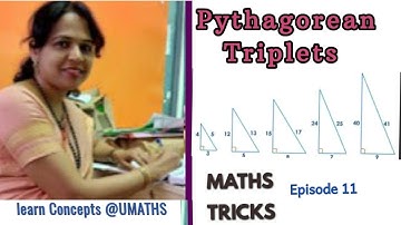 Finding Pythagorean Triplets |@umaths5809 |Trick to find Pythagorean Triplets (triples)