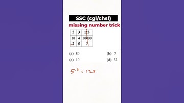 Missing number | missing number trick | Reasoning | ssc(cgl/gd) #ssccgl #sscgd #sscchsl #ssc #shorts