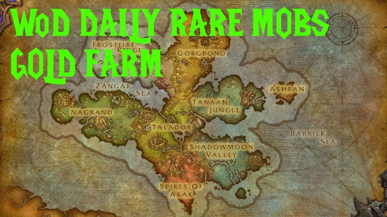 WoD DAILY RARE MOBS GOLD FARM 