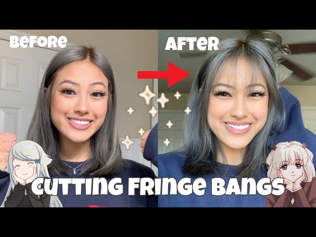 cutting fringe bangs ! Easily hidden bangs tutorial | GABBY HUA class=