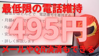 月額495円で電話が持てる！最安値はここ！ほとんど着信専用でメールチェックやQRコード決済ができれば良い方は必見☆しかも安定のDocomo回線で断然お得！ガラケーからの乗り換えにもおすすめです！