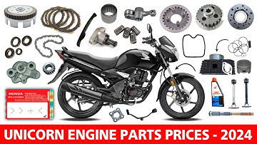 Honda Unicorn Engine Parts Price | Unicorn Engine Parts | Honda Genuine Parts | 2024 #spareparts