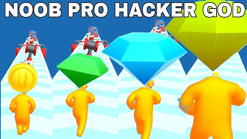 NOOB VS PRO VS HACKER VS GOD in Coin Head Run