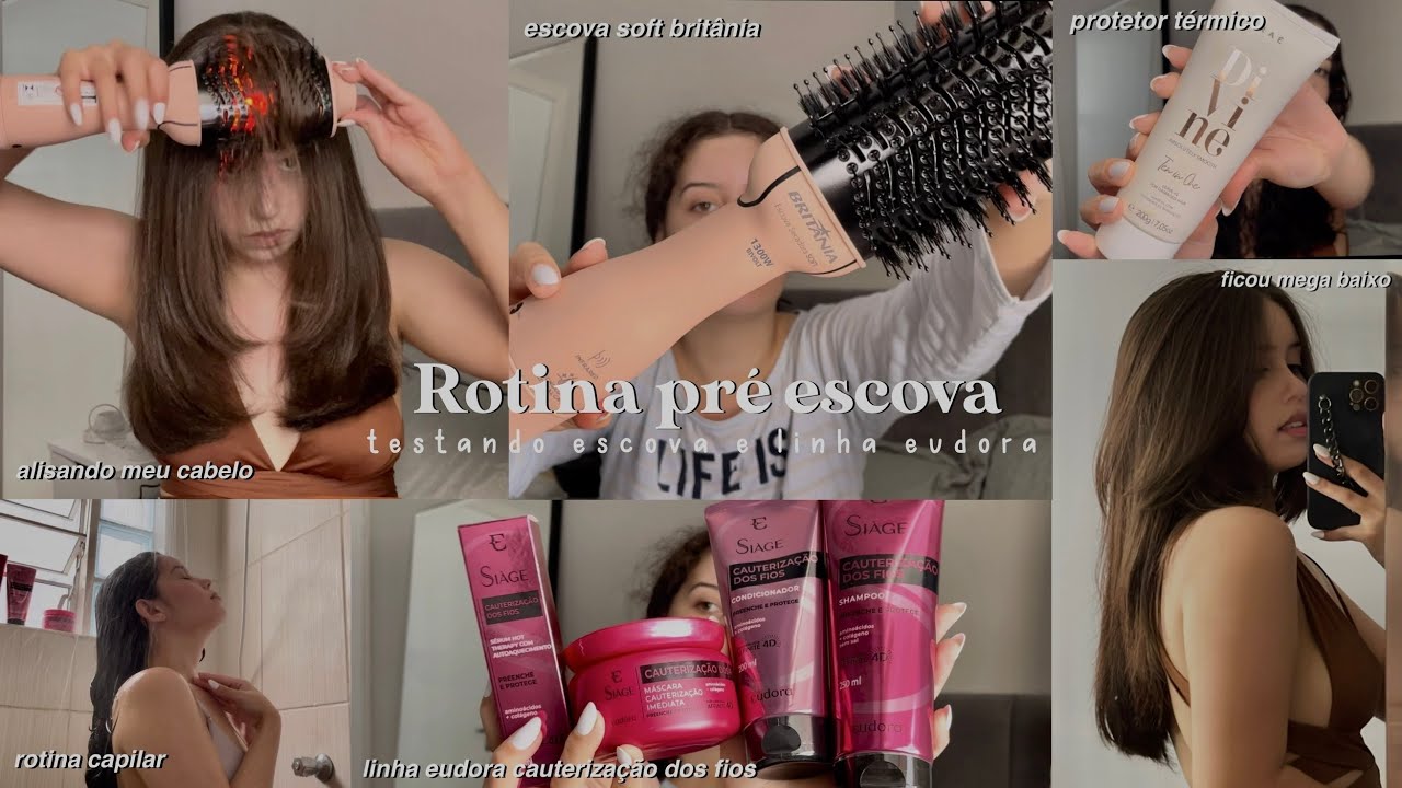 rotina pré escova - testando escova soft britânia pela primeira vez e linha Eudora💕