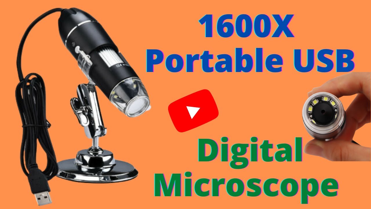 USB Digital Microscope Handheld Electronic Microscope 2.0 Microscope Camera HD 1600X Magnification Endoscope 