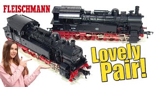 LOVELY PAIR! 2 Fleischmann BR94 0-10-0 Steam Locomotives - Deutsche Reichsbahn & Deutsche Bundesbahn