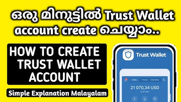 HOW TO CREATE TRUST WALLET ACCOUNT 2023 Malayalam | TRSUT WALLET Simple explanation Malayalam